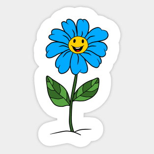 Blue flower Sticker